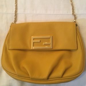 Fendi baguette with gold Chain